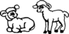 Two Lambs Clip Art